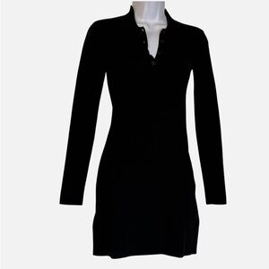 Sunday Best Aritzia Barrymore Polo Dress 2XS Black Long Sleeve Polo